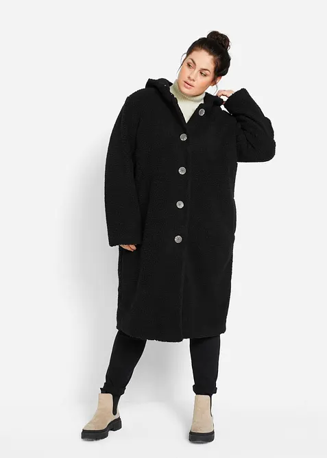 K&aring;pe i pil&eacute; med hette og lommer, bonprix