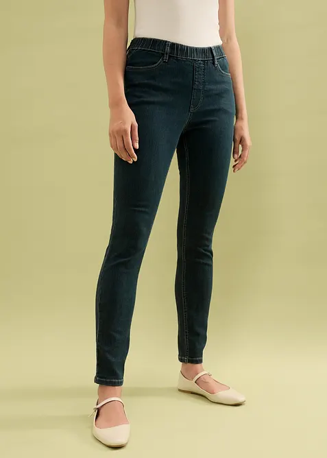 High Waist stretch-jeggings med  bred komfortlinning, bonprix