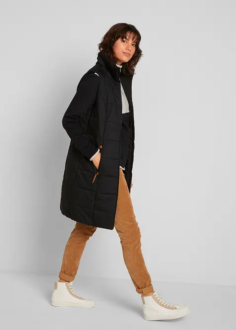 Lang vest med st&aring;krage, bonprix