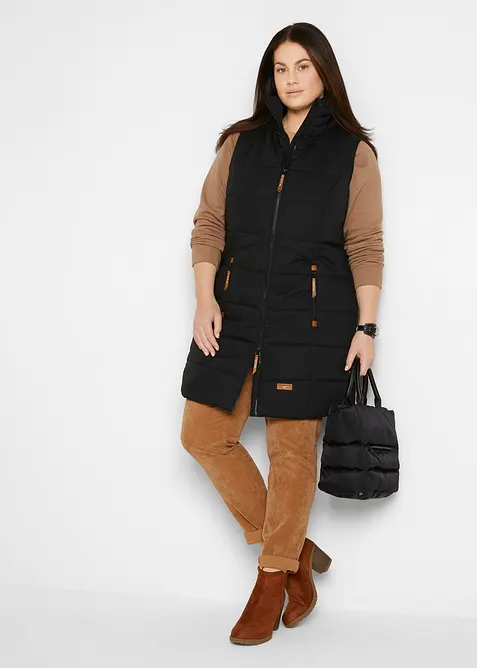 Lang vest med st&aring;krage, bonprix