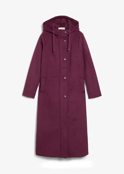 K&aring;pe i ull-stil og maxilengde, bonprix