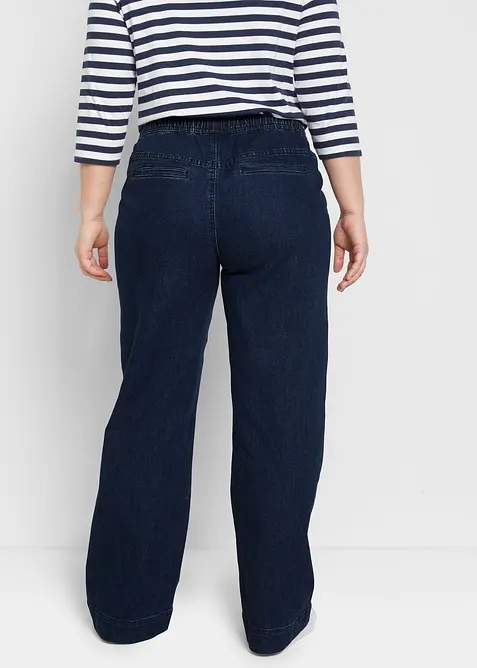 Wide Leg-jeans Mid Waist, Stretch, bonprix