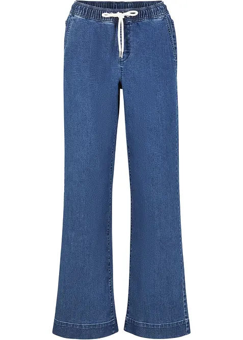 Wide Leg-jeans Mid Waist, Stretch, bonprix