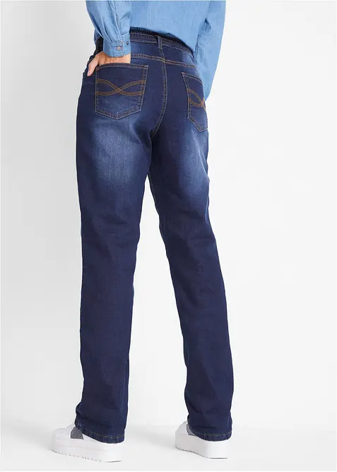 Straight-jeans Mid Waist, varmende denim, bonprix