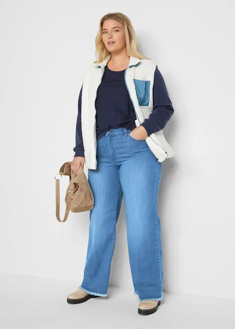 Wide leg jeans high waist, bonprix