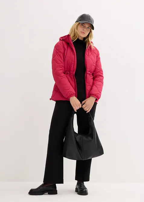 Vattert jakke med hette, bonprix