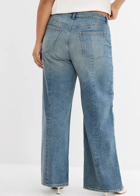 Loose Straight-jeans High Waist, Low Stretch, bonprix
