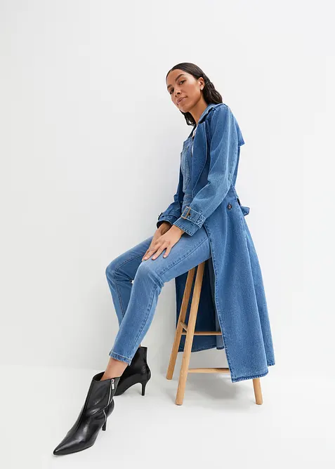 Snekkerbukse i denim og boyfriend-modell, bonprix