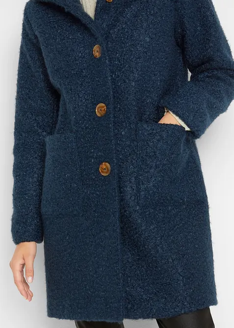 Boucl&eacute;-k&aring;pe med lommer, bonprix