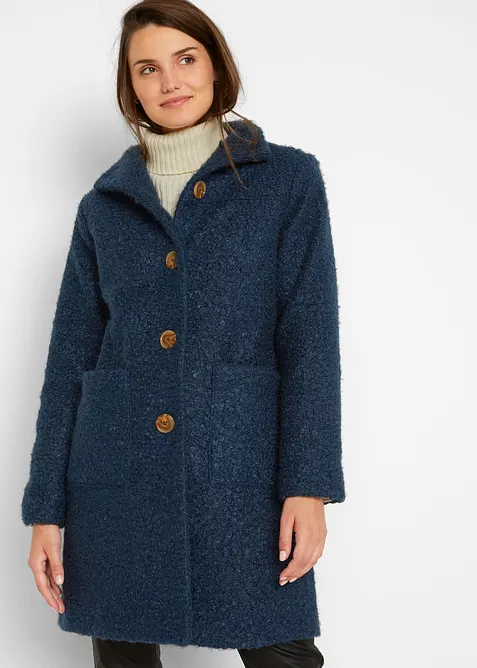 Boucl&eacute;-k&aring;pe med lommer, bonprix