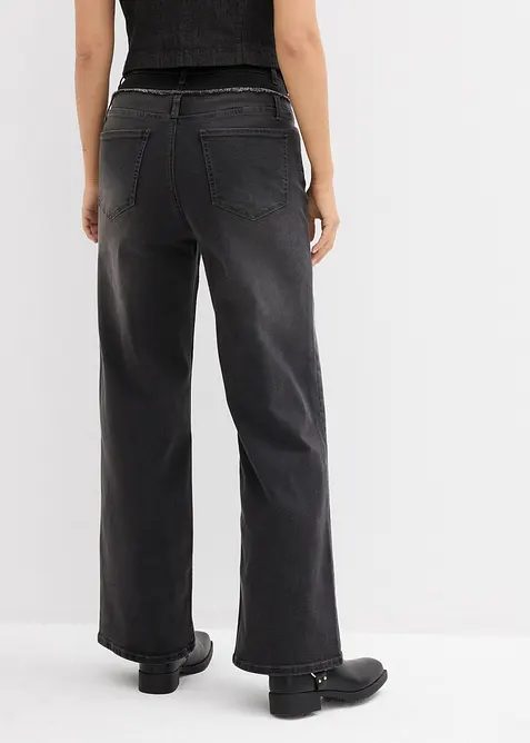 Wide Leg-jeans High Waist, bonprix