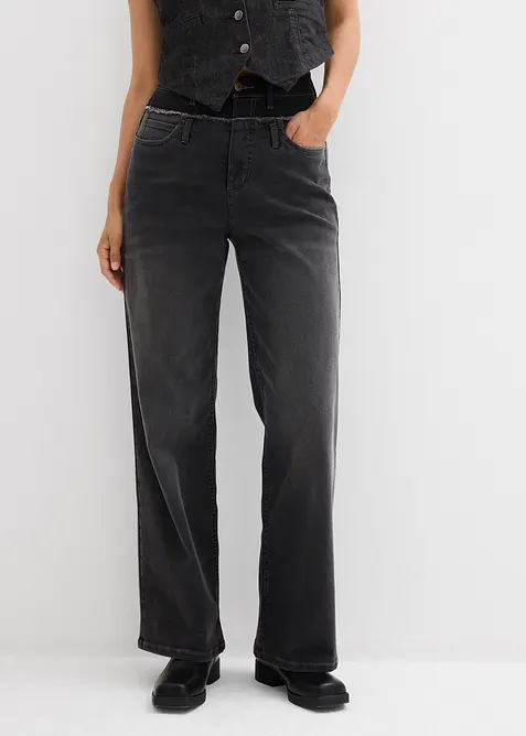 Wide Leg-jeans High Waist, bonprix