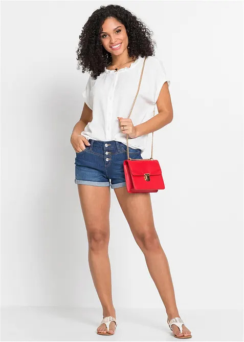 Denimshorts Mid Waist, bonprix