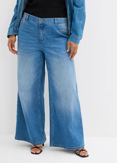 Wide Leg-jeans Mid Waist, bonprix