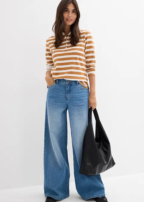 Wide Leg-jeans Mid Waist, bonprix