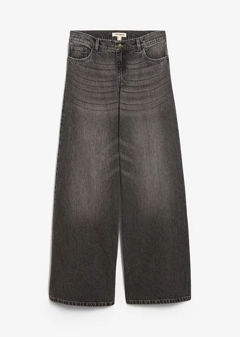 Wide leg jeans, mid waist, bonprix