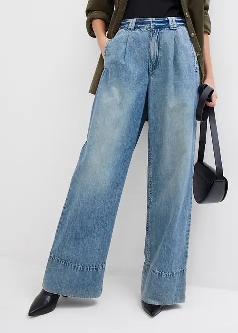 Wide Leg-jeans High Waist, bonprix