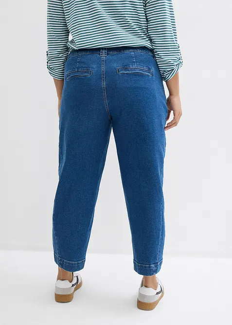 Barrel jeans, Mid Waist, cropped, bonprix