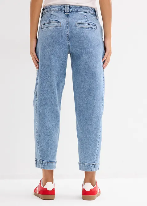 Barrel jeans, Mid Waist, cropped, bonprix