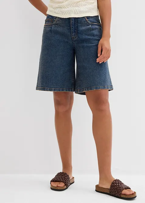 Bermudashorts i denim Mid Waist, bonprix