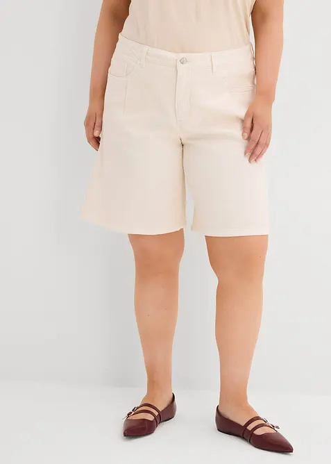 Bermudashorts i denim Mid Waist, bonprix