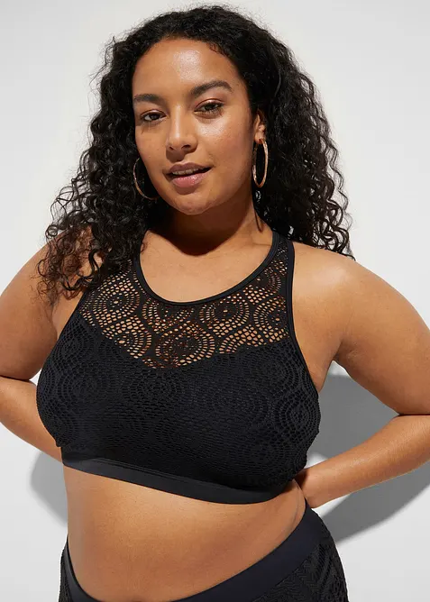 Bustier-bikinitopp med blonder, bonprix