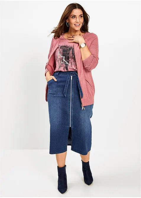 Stilren finstrikket jakke, bonprix