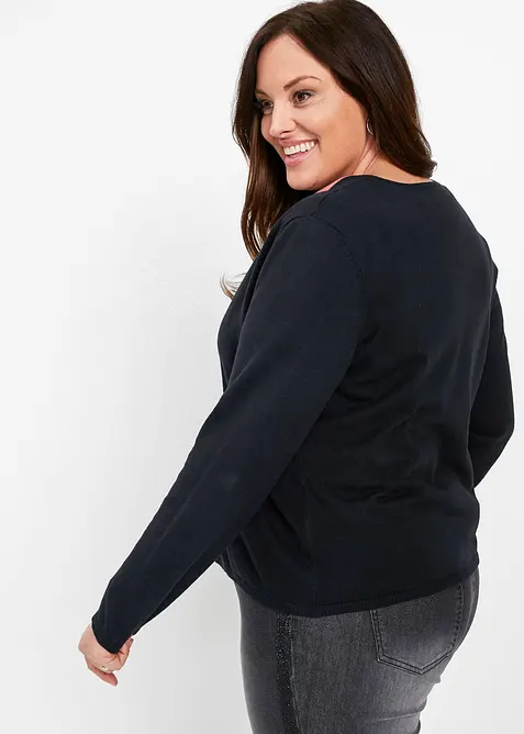 Stilren finstrikket jakke, bonprix