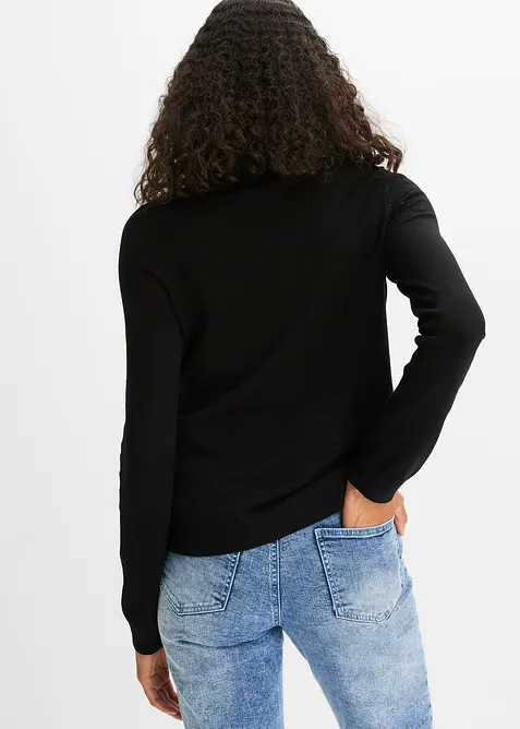 Finstrikket cardigan i lett viskosemiks, bonprix