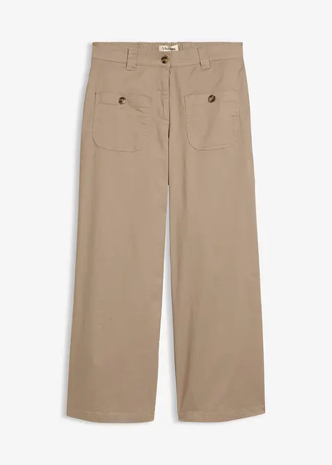 Wide Leg-jeans, High Waist, komfortlinning, bonprix