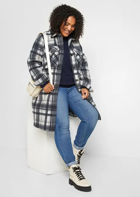 Strikket genser med rund hals, bonprix