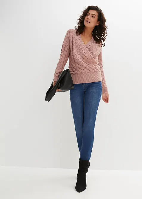 Omslagsgenser med hullm&oslash;nster, bonprix