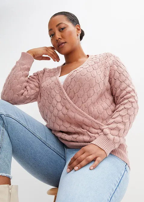 Omslagsgenser med hullm&oslash;nster, bonprix