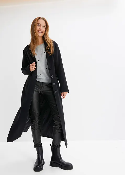 Finstrikket genser i viskosemiks, bonprix