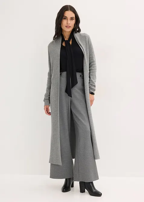 Lang strikkejakke med viskose, bonprix