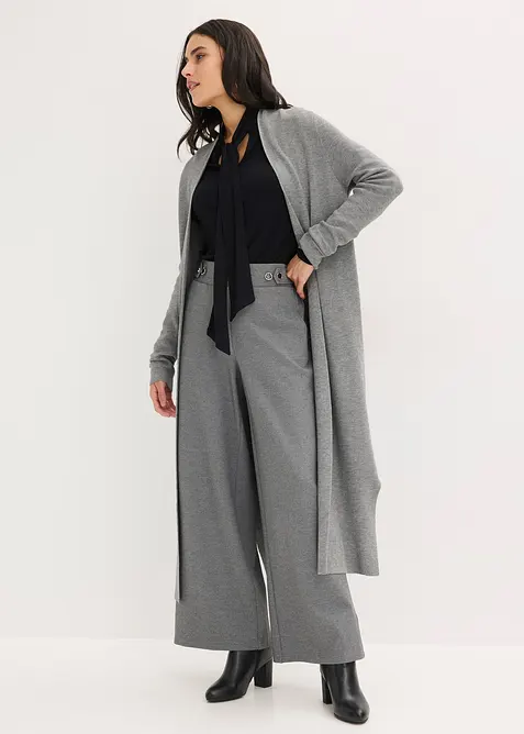 Lang strikkejakke med viskose, bonprix