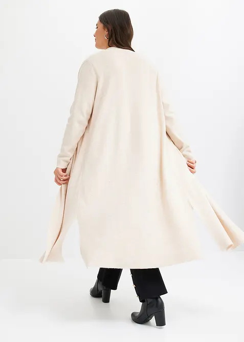 Lang strikkejakke med viskose, bonprix