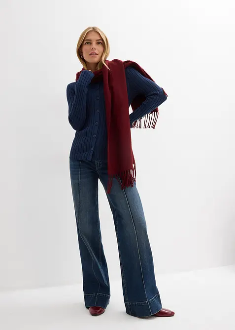 Ribbestrikket cardigan, bonprix