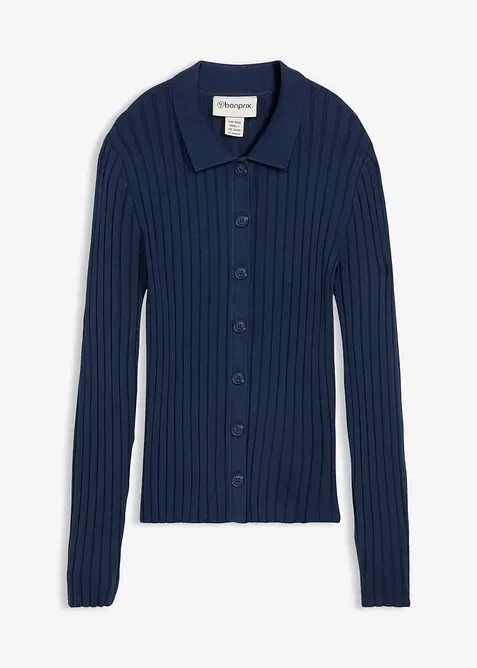 Ribbestrikket cardigan, bonprix