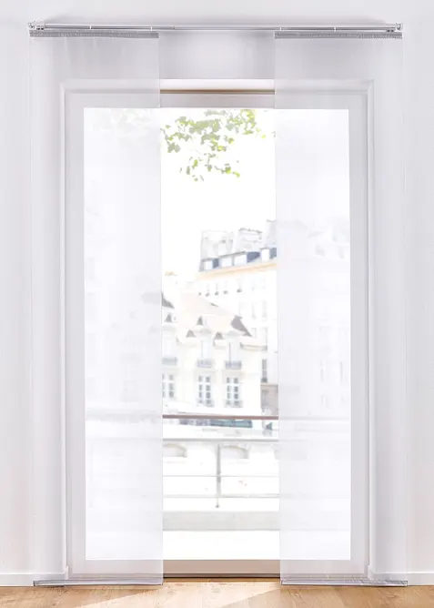 Ensfarget panelgardin i lett voile (1-pack), bonprix