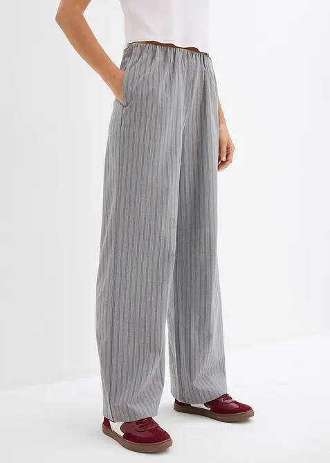 Slip on-bukse i fint fallende materiale, bonprix