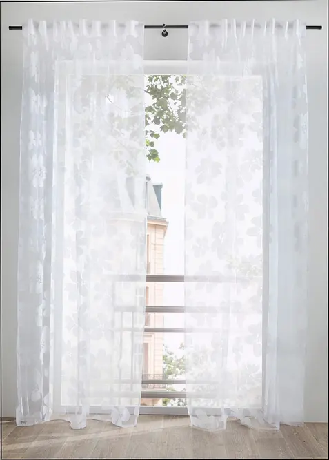 Gardin med etset m&oslash;nster (1-pack), bonprix