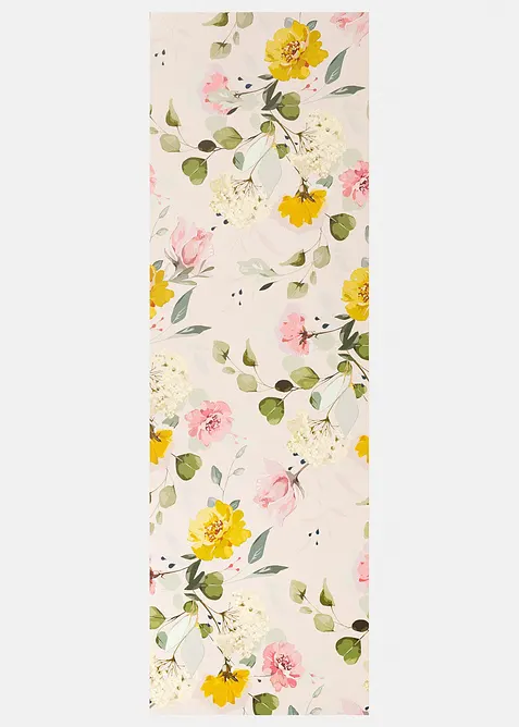 Vaskbar d&oslash;rmatte med blomsterm&oslash;nster, bonprix