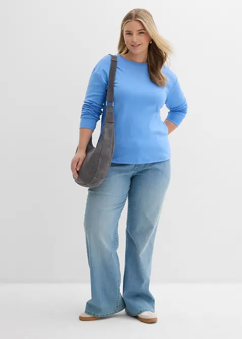 Langermet topp i formstabil, &oslash;kologisk bomull, bonprix