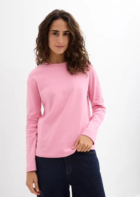 Langermet topp i formstabil, &oslash;kologisk bomull, bonprix