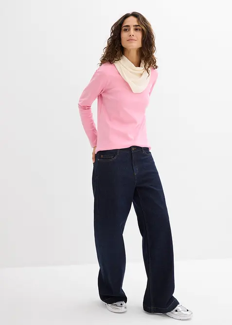 Langermet topp i formstabil, &oslash;kologisk bomull, bonprix