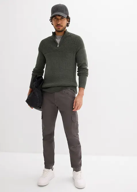 Relaxed Fit-cargobukse i 100% bomull, tapered, bonprix
