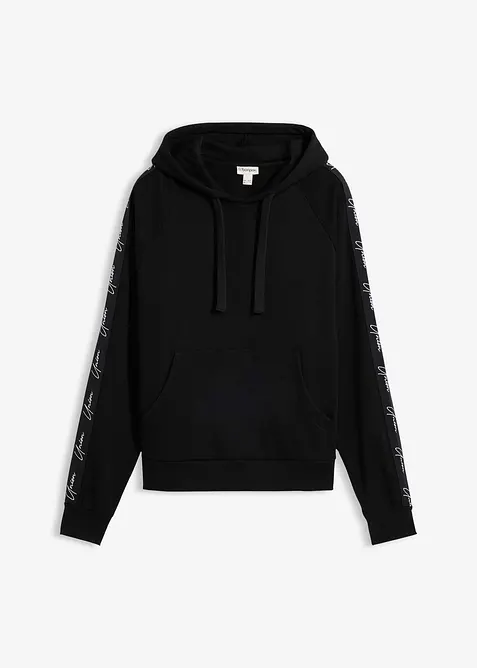 Hettegenser i 100% &oslash;kologisk bomull, Loose Fit, bonprix