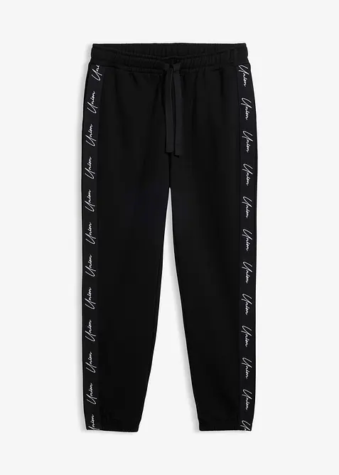 Joggebukse i 100% &oslash;kologisk bomull, Loose fit, bonprix