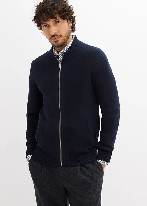 Strikkejakke med resirkulert bomull, bonprix